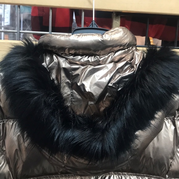 NWT,Sam Edelman,Fur Trim Puffer Jacket,copper - Picture 7 of 17